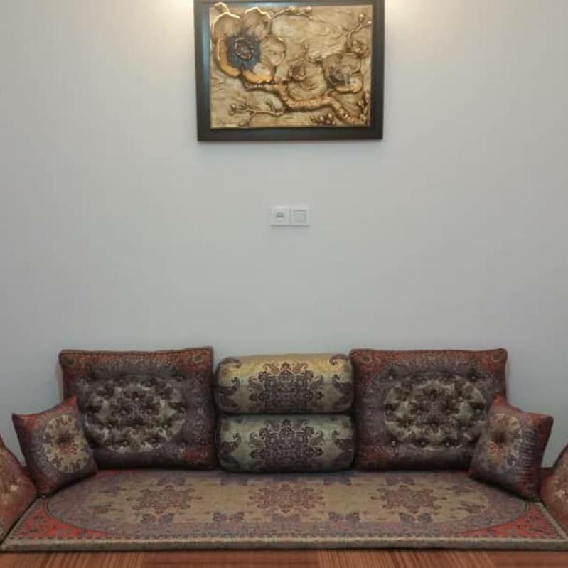ست کامل ۹تکه پشتی سنتی ترمه شاه نشین در۶ رنگ و با کیفیت درجه یک