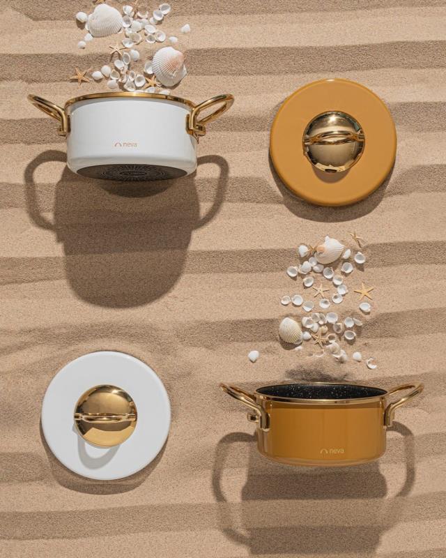 ست قابلمه ترک nevaسفید