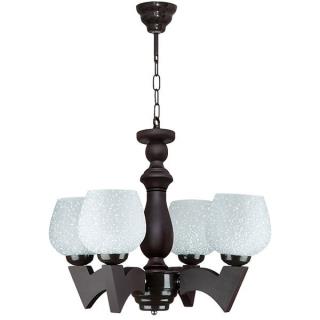 لوستر چوبی ۴ شاخه طرح تیک