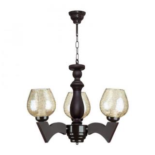 لوستر چوبی ۳ شاخه طرح تیک wt