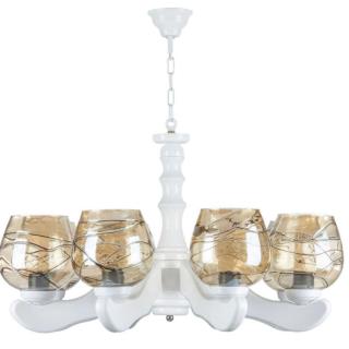 لوستر چوبی ۸ شاخه شامپاینی wt