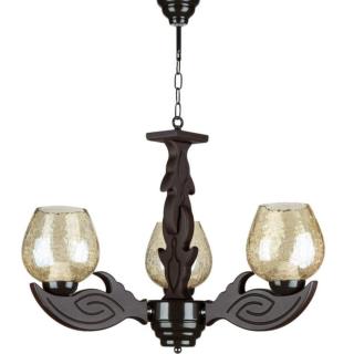 لوستر چوبی ۳ شاخه br