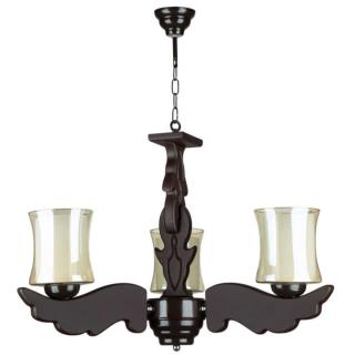 لوستر چوبی ۳ شاخه بال فرشته br