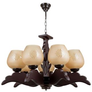 لوستر چوبی ۷ شاخه بال فرشته بر عکس br