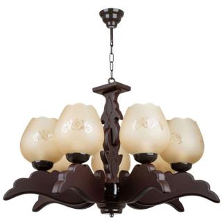 لوستر چوبی ۷ شاخه بال فرشته برعکس br