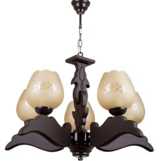 لوستر چوبی ۵ شاخه بال فرشته برعکس br