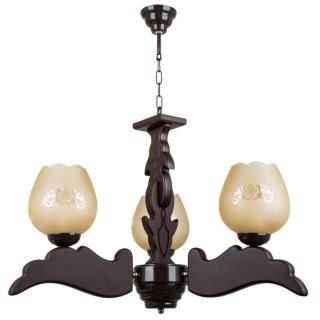 لوستر چوبی ۳ شاخه بال فرشته برعکس br