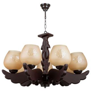 لوستر چوبی ۷ شاخه بال فرشته br