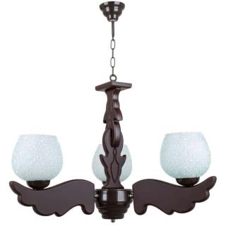 لوستر چوبی ۳ شاخه بال فرشته br