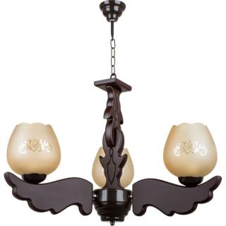 لوستر چوبی ۳ شاخه بال فرشته br