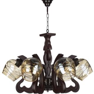 لوستر چوبی ۶ شاخه‌ br