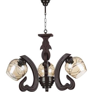 لوستر چوبی ۳ شاخه br