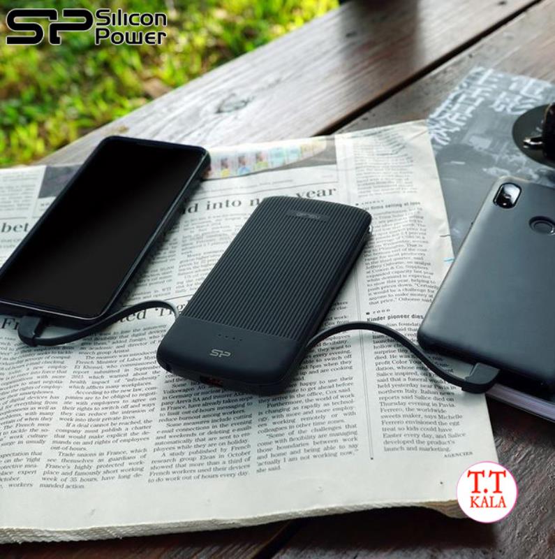 پاور بانک سیلیکون پاور مدل QP75 ظرفیت 10000 میلی آمپر ساعت