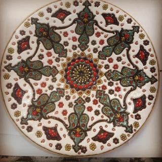 بشقاب میناکاری شده سایز ۳۰