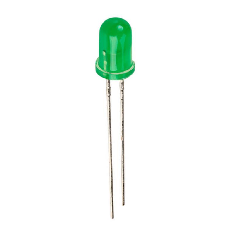 LED سبز 5 میلی متر خودرنگ ( بسته 100 عددی )