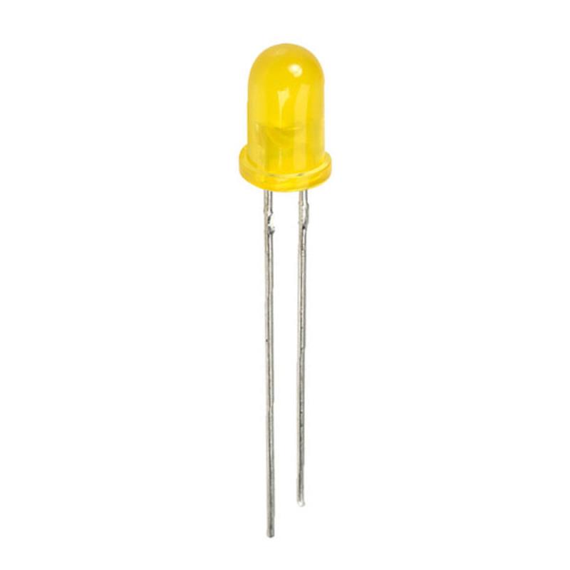 LED زرد 5 میلی متر خودرنگ ( بسته 100 عددی )