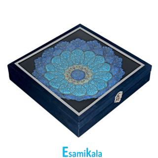 بشقاب میناکاری 16 سانتی با جعبه جیر