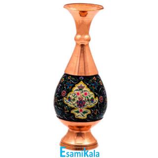 گلدان مس و پرداز 20 سانتی