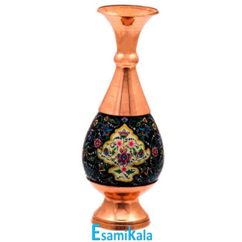 گلدان مس و پرداز 25 سانتی