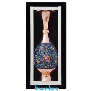 گلدان مس و پرداز 20 سانتی با جعبه جیر