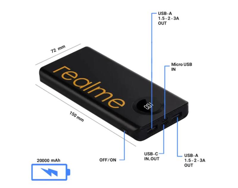 پاور بانک realme 20000