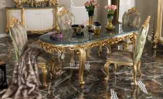 میز ناهار خوری سلطنتی مدل چراغان 8 نفره