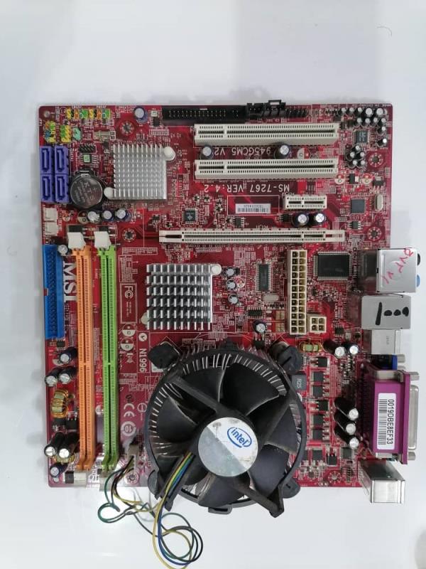 مادربرد DDR2 + cpu + fan