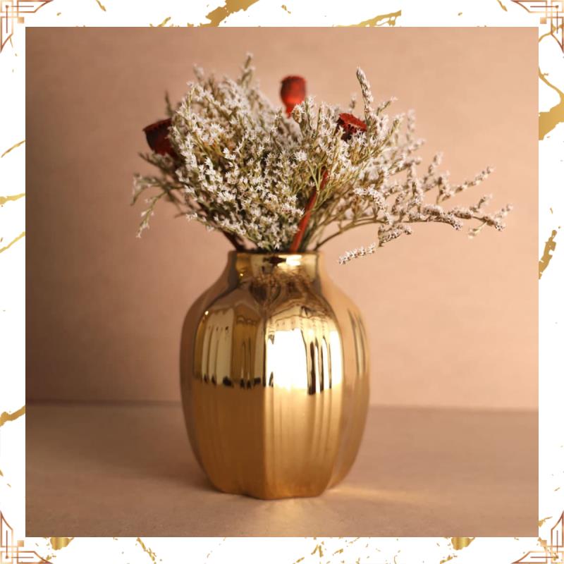 گلدان طلایی سرامیکی