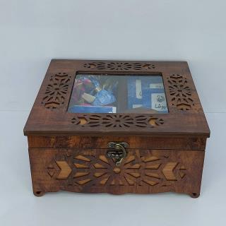 جعبه تی بگ و تنقلات چوبی