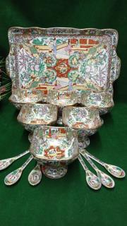 🌻سرویس ۱۳ پارچه بستنی خوری مرغی طرح پر طرفدار و کمیاب سکه