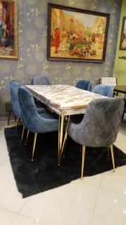 ست غذا خوری شش نفره پایه فلزی