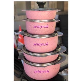 سرویس قابلمه چدنی 8 پارچه گرانیتی