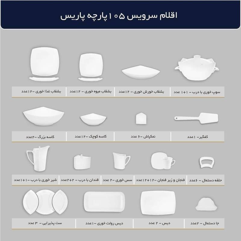 سرویس چینی پردیس دنیا فیروزه