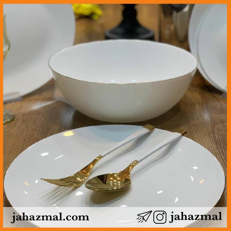 سرویس  26پارچه آرکوپال لب طلا گرد