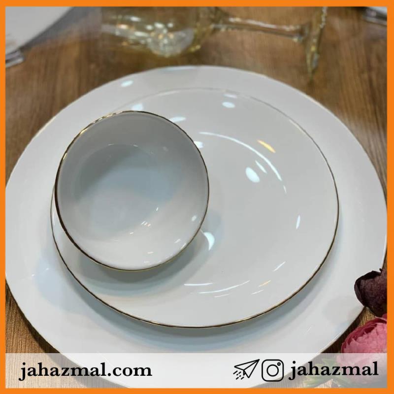 سرویس  26پارچه آرکوپال لب طلا گرد