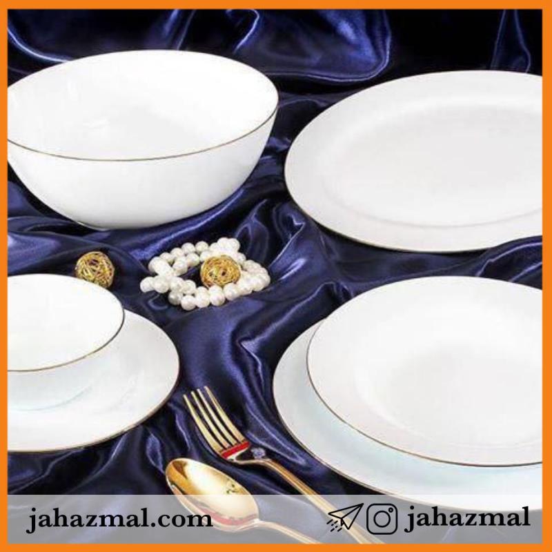 سرویس  26پارچه آرکوپال لب طلا گرد