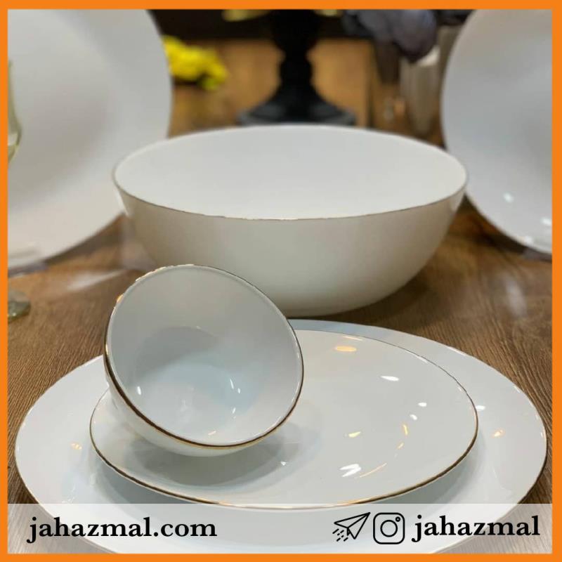 سرویس  26پارچه آرکوپال لب طلا گرد