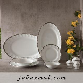 سرویس چینی زرین طرح ایساتیس پلاتینی 29 پارچه (درجه یک)