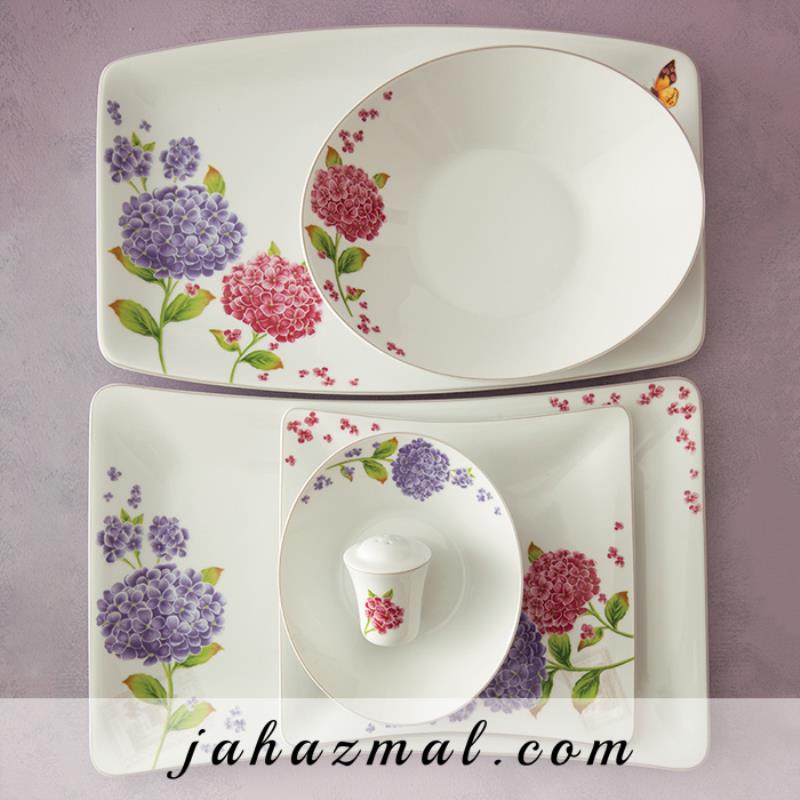 سرویس چینی زرین طرح روژ 30 پارچه (درجه یک)