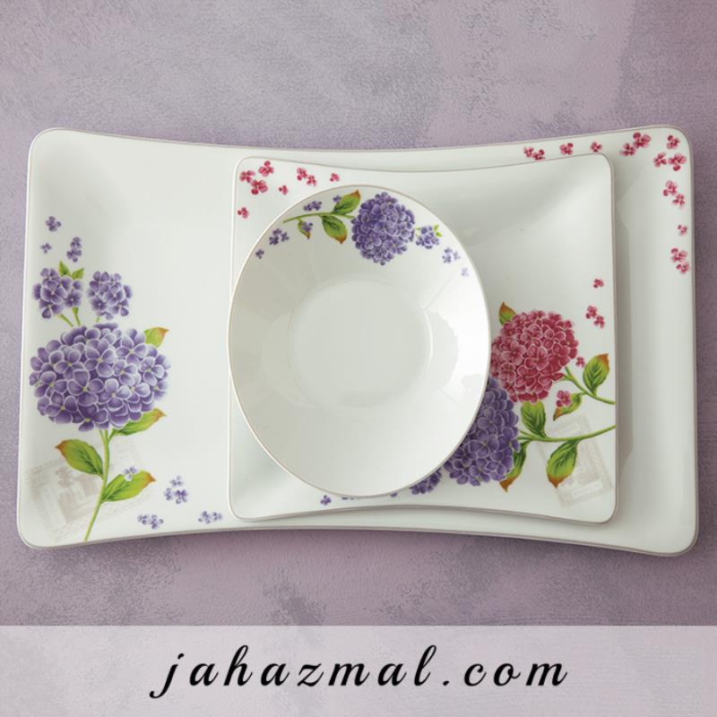 سرویس چینی زرین طرح روژ 30 پارچه (درجه یک)