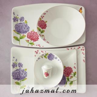 سرویس چینی زرین طرح روژ 30 پارچه (عالی)