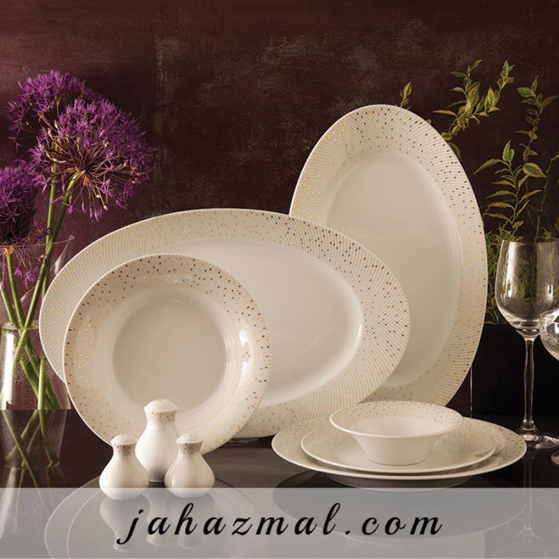 سرویس چینی زرین طرح سان رایز 35 پارچه(عالی)