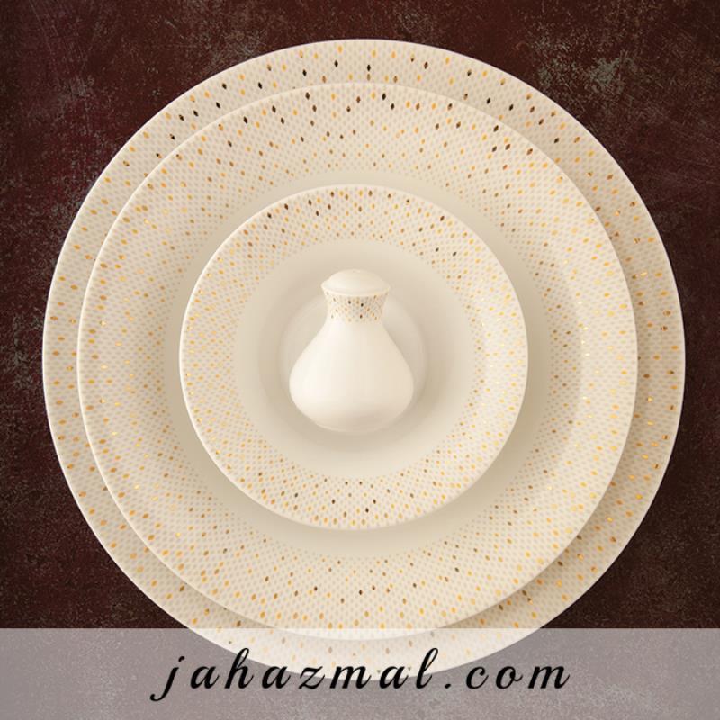 سرویس چینی زرین طرح سان رایز 108 پارچه(عالی)