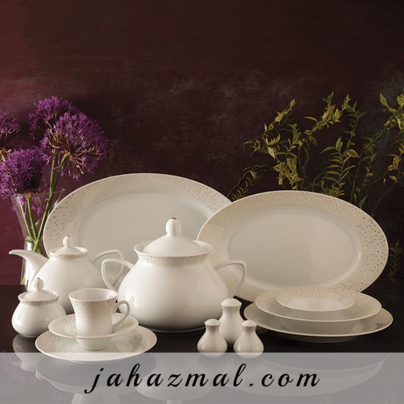 سرویس چینی زرین طرح سان رایز 108 پارچه(عالی)