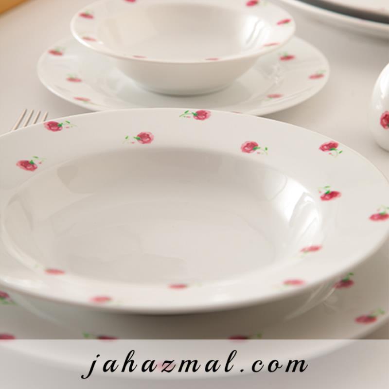 سرویس چینی زرین طرح پینک رز مینیاتوری 28 پارچه(درجه یک)