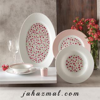 سرویس چینی زرین طرح فلورال 28 پارچه(درجه یک)