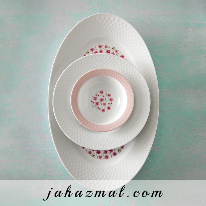 سرویس چینی زرین طرح فلورال 28 پارچه(درجه یک)