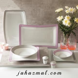 سرویس چینی زرین طرح ساتین 30 پارچه(درجه یک)