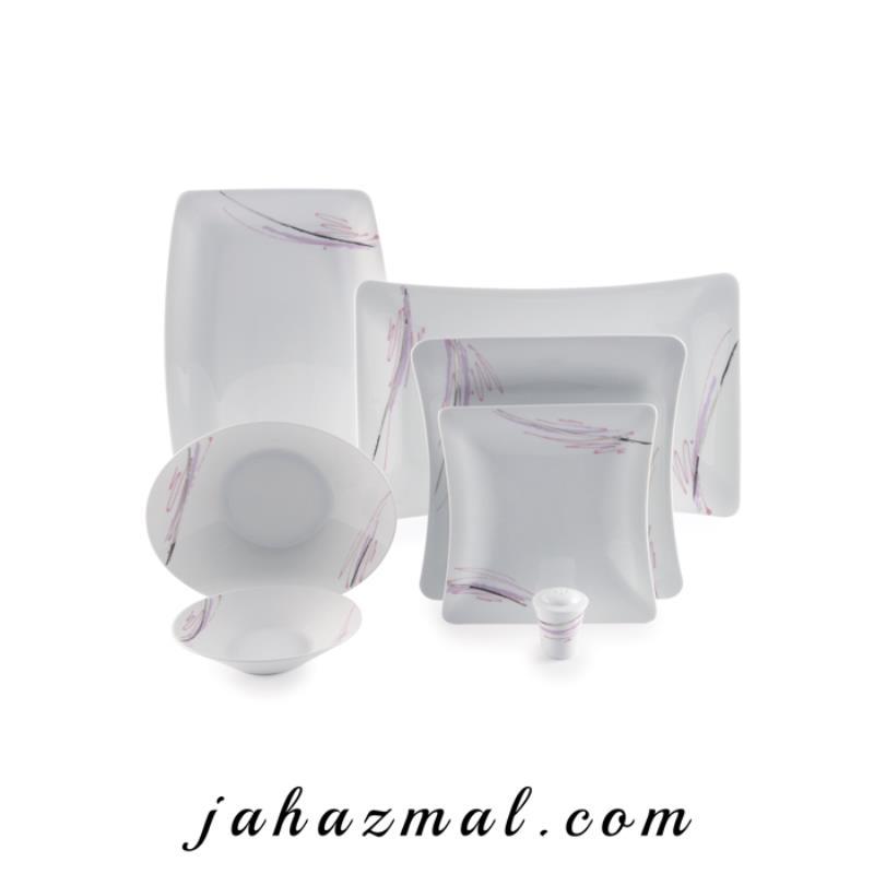 سرویس چینی زرین طرح آلبا پلاتینی 97 پارچه(درجه یک)