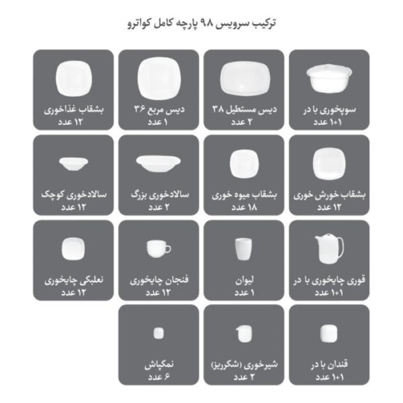سرویس چینی زرین طرح سلنا صورتی 98 پارچه(عالی)